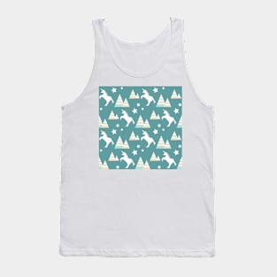 Unicorns, hills and stars pattern Tank Top